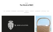 Bang & Olufsen full web design image