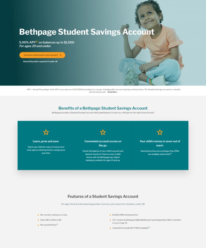 Bethpage portfolio screenshot