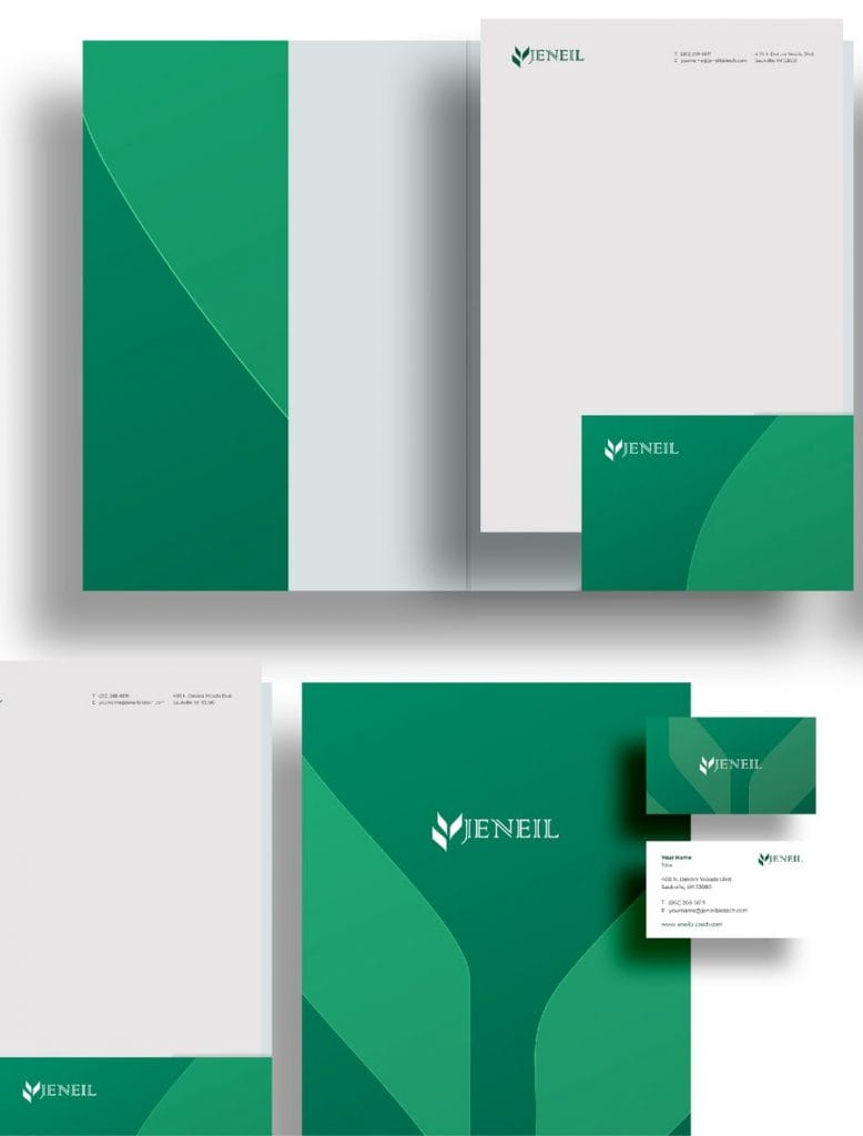 Jeneil Biotech's mockup collateral