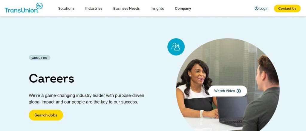 TransUnion's careers page