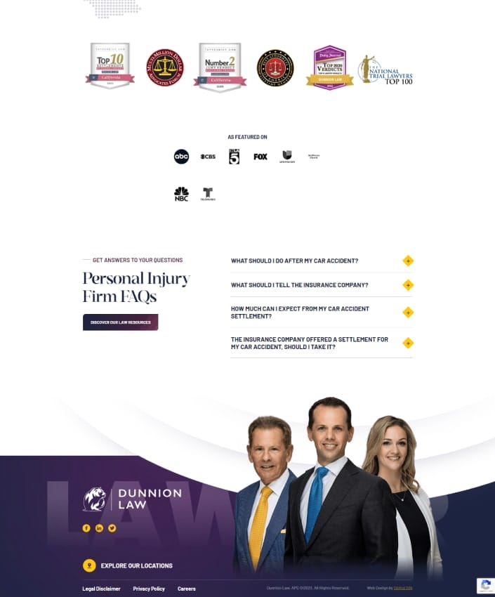 Dunnion Law website screenshot