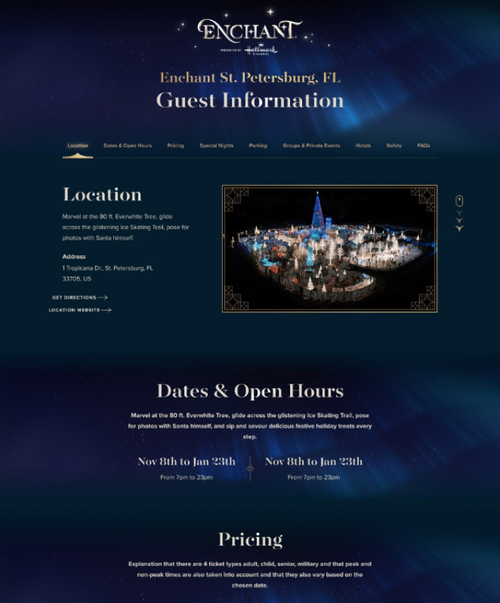 Enchant full web design image