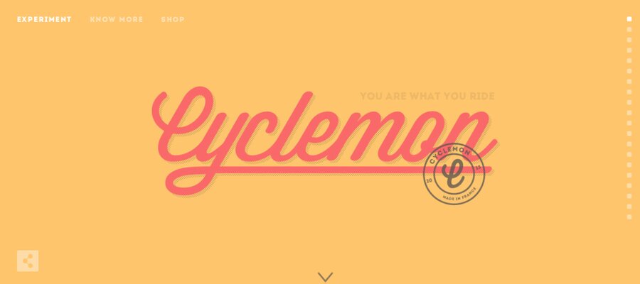 A screenshot of Cyclemon's homepage