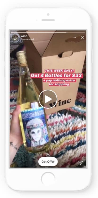 Instagram ad example: WINC