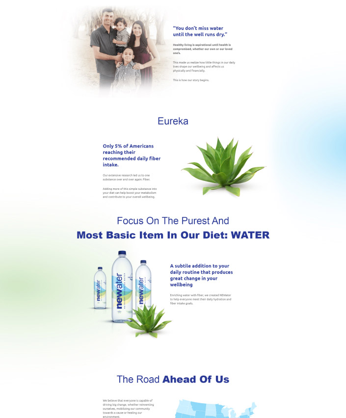 NEWater full web design image