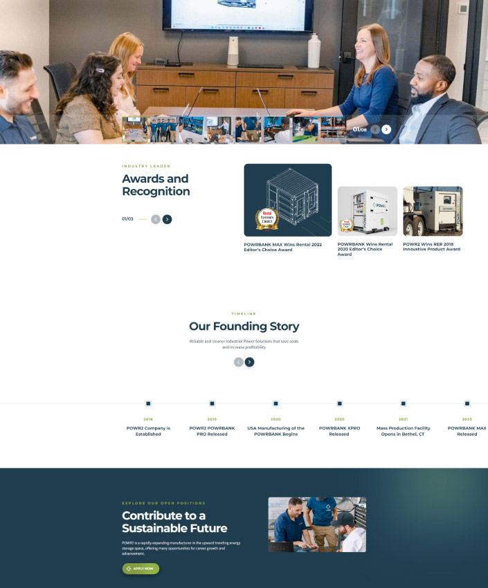 POWR2 full web design image