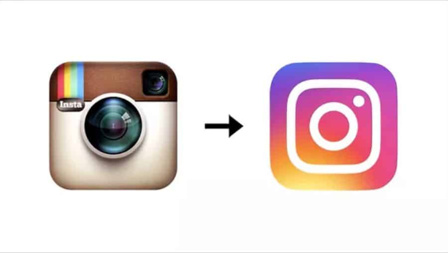 instagram logo before and after the rebranding campaign