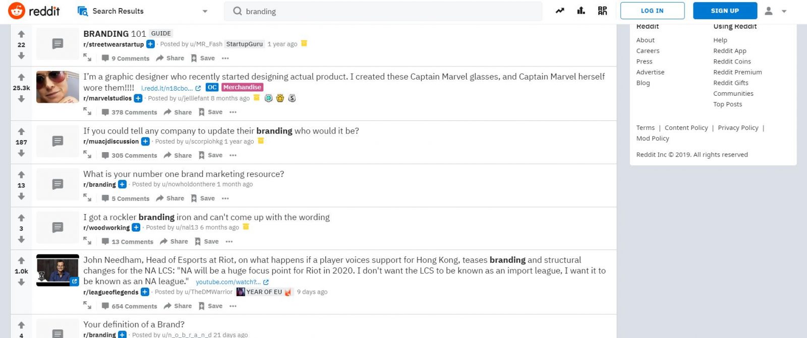 Reddit screenshot