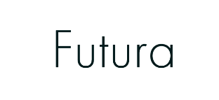 The word Futura written in the Futura font