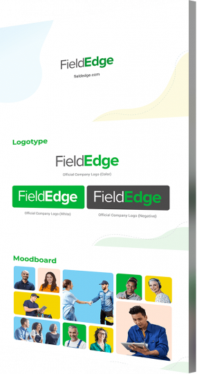 FieldEdge style guide and brand book example page