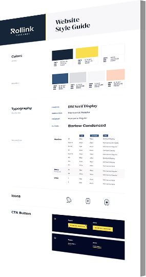 Rollink brand book example page