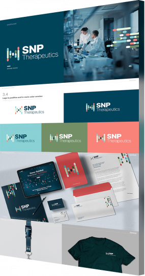 SNP Therapeutics brand book sample page