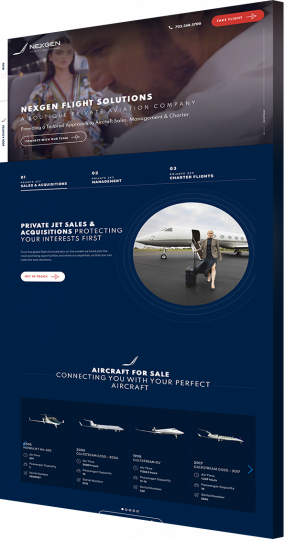 Web design agency portfolio example: NexGen