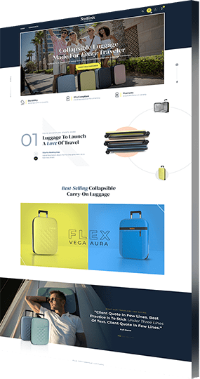 Website design example for Rollink