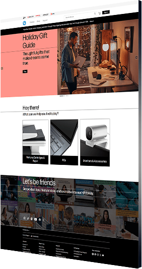A single image of a HP's website