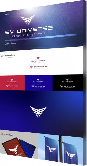 EV Universe logo design and style guide sample
