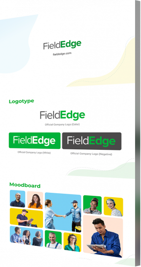 Logo design company in New York portfolio example: FieldEdge