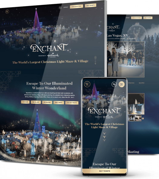 Miami web design company client Enchant Christmas