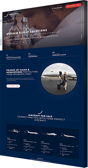 Website design company portfolio example: NexGen