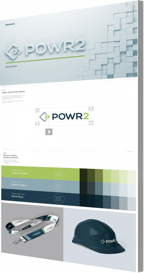 Brand book design for POWR2