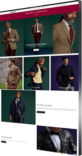 Web design company custom project for Paul Stuart