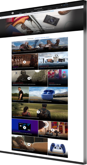 Web design company custom project for Sony Rewards
